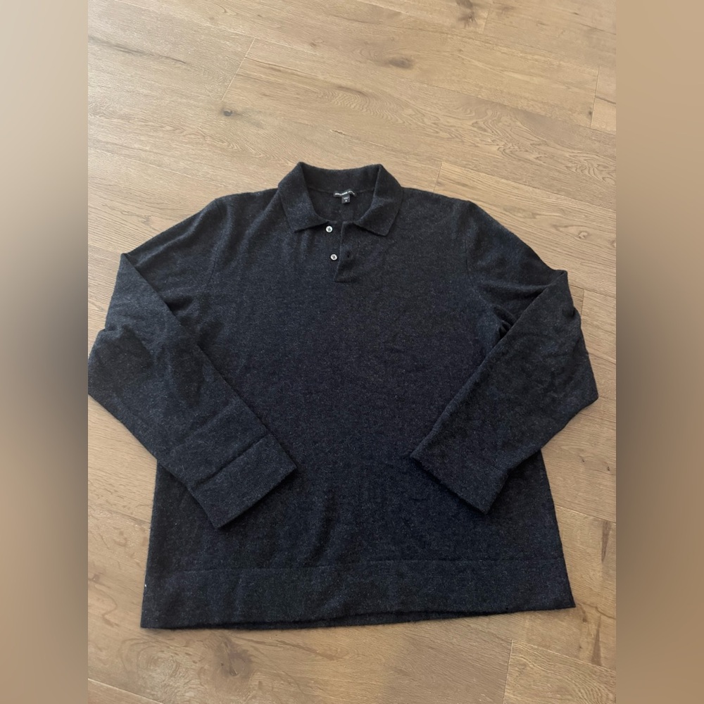 James Perse Charcoal Polo Shirt